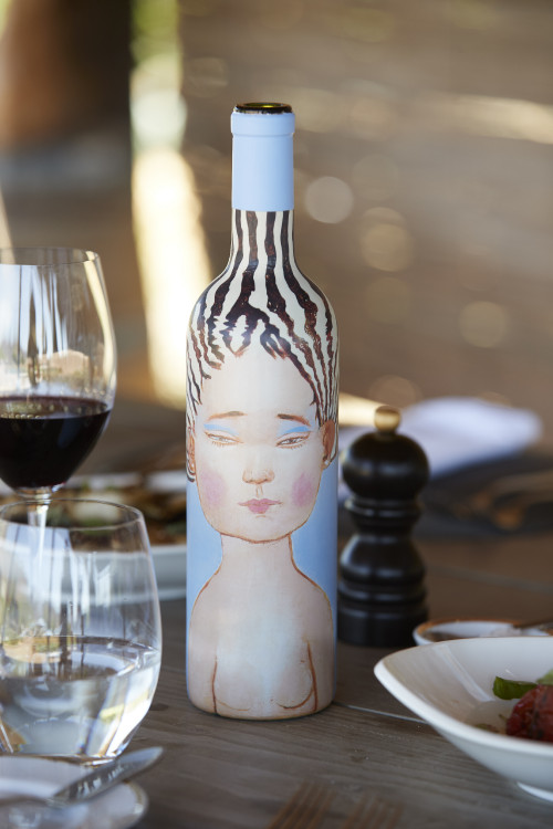 Gabriel Schkolnick Food La Piu Belle Wine Glass Plate Pepper Water Bottle USA China