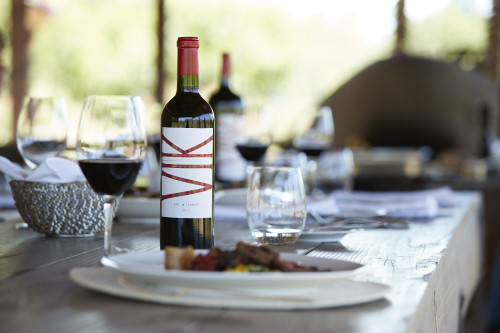 Gabriel Schkolnick Food VIK red Wine Glass Plate  Bottle Wood Table Meat Product Bottle Shots