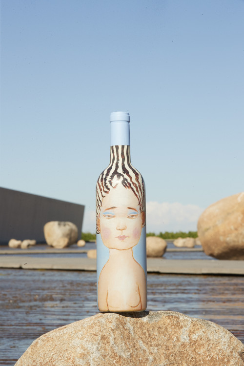 Gabriel Schkolnick Bottle Artistic Shots sky blue rock wine cellar La Piu Belle Sloping plaza USA China