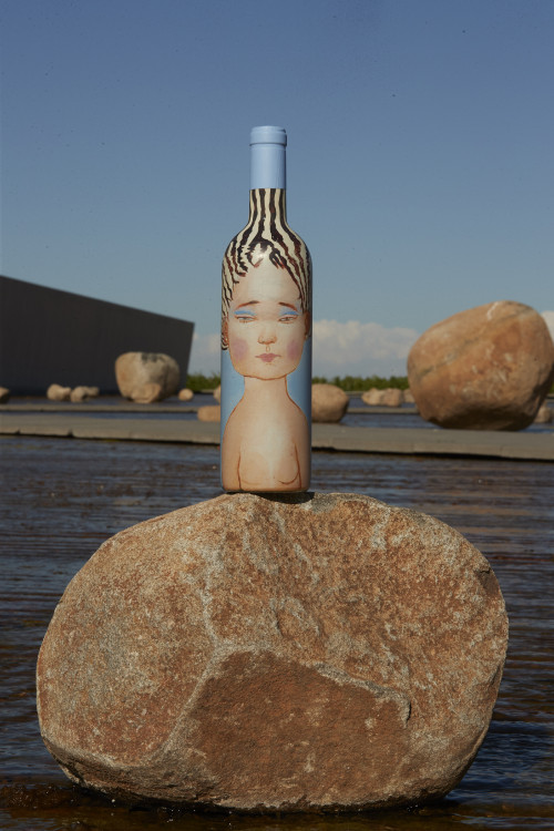 Gabriel Schkolnick Bottle Artistic Shots La Piu Belle blue sky rock sloping plaza wine cellar USA China