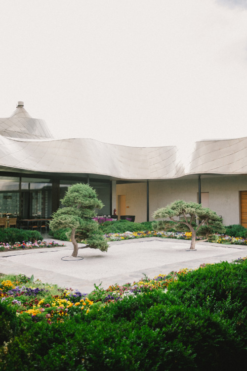 VIK Hotel Constanza Miranda Milla Milla Restaurant  Zen garden flowers exterior Karesansui courtyard