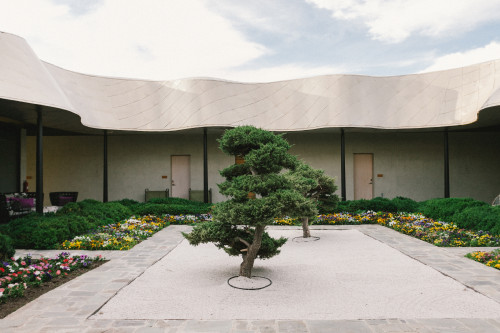 VIK Hotel Constanza Miranda Zen garden flowers exterior Karesansui courtyard
