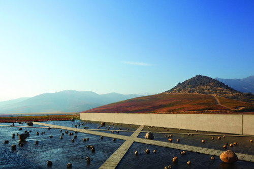 Exterior Cristóbal Palma Sloping Plaza mountains rocks landscape blue sky  architecture footpath water path