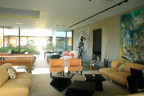 VIK Hotel sofas table pool sculpture carpet garden  billiard cushions Zen Garden Karesansui paints
