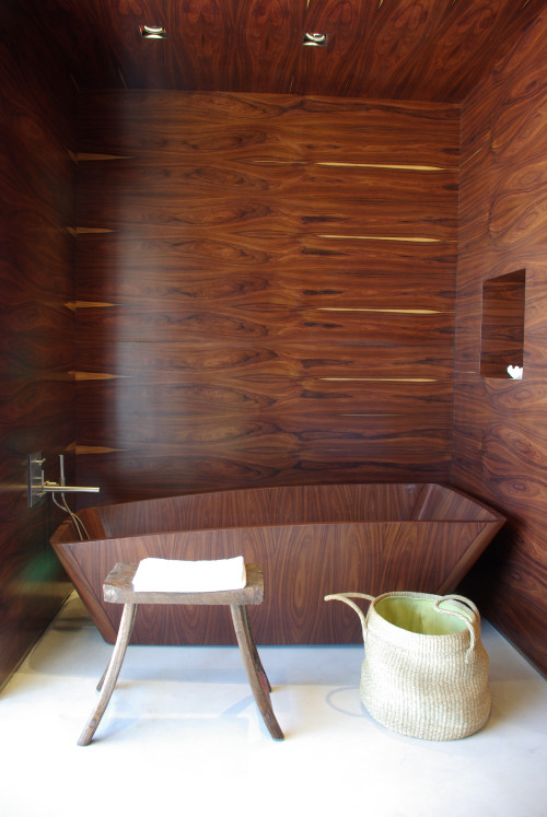 Estancia VIK Jose Ignacio Uruguay Master Suite Wood Bathtub basket