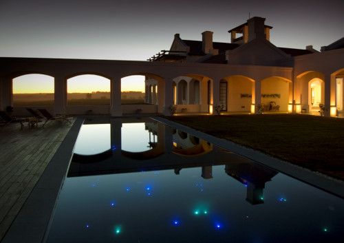 Estancia VIK Jose Ignacio Uruguay pool sunset swimming lights