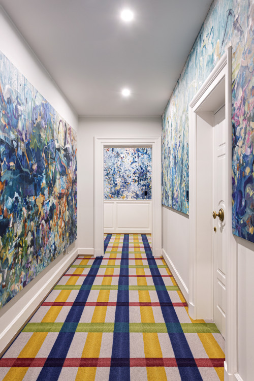 Galleria VIK Milano Italy paintings hall floor colors