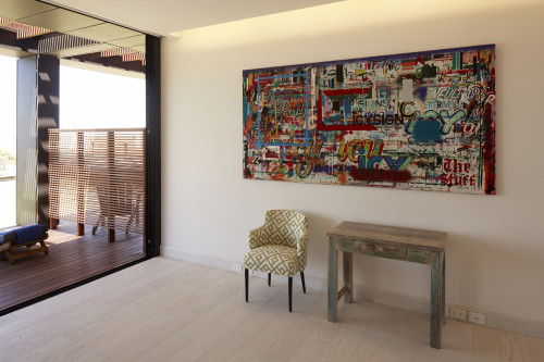 Bahía VIK José Ignacio Uruguay Bungalow Zinc Negro Mike desk painting chair terrace Lounging chairs