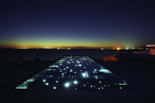 Playa VIK José Ignacio Uruguay night swimming pool lights