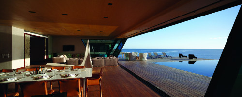 Playa VIK José Ignacio Uruguay interior Sculpture terrace swimming pool  setting table sofas armchair chair sea