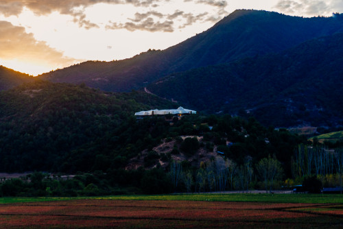 VIK Hotel exterior bush trees sky clouds vineyards red landscape nature mountains  sunset