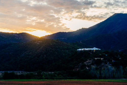 VIK Hotel exterior bush trees sky clouds red  landscape nature mountains  sunset