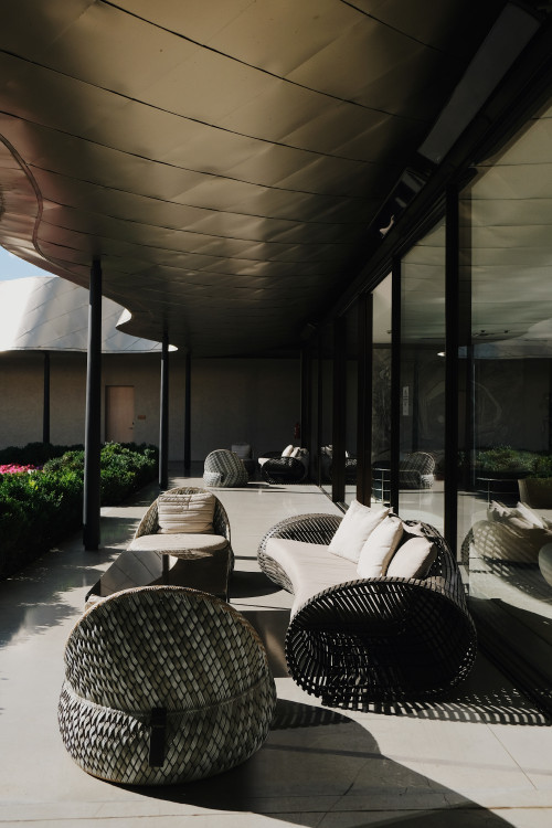 Fernando Farfan 2022 VIK Hotel lounging chairs tables sofa
terrace